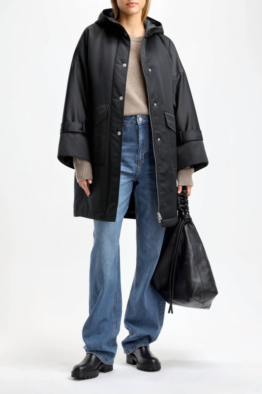 Vetements Ahirain | Veste Parka Techno En Noir