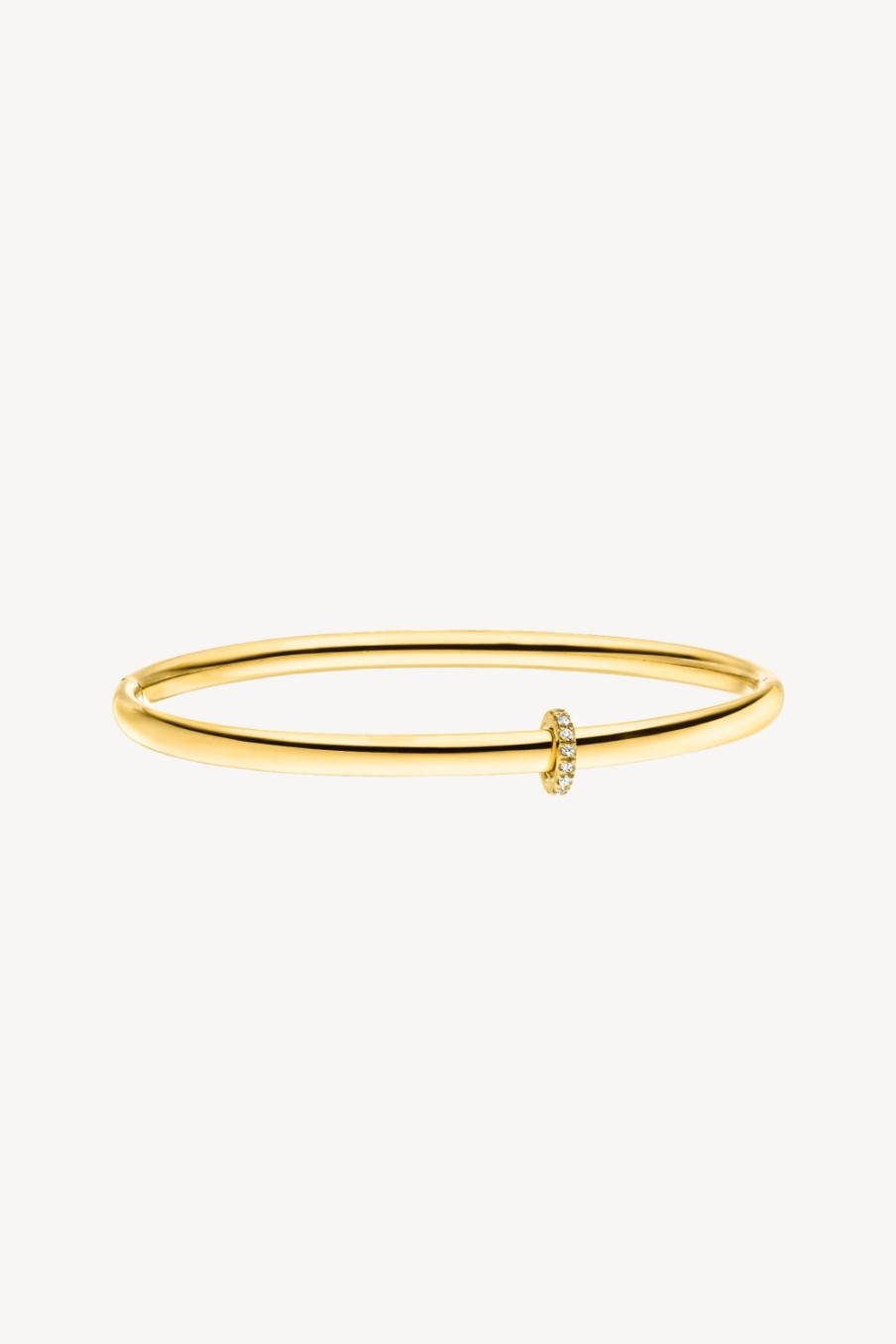 Bijoux Nina Kastens Jewelry | Bracelet-Jonc Diamond Charm En Or