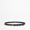 Accessoires Nili Lotan | Ceinture Jane Shiny Brass En Noir