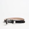 Accessoires Khaite | Ceinture Lucca En Noir/Argent