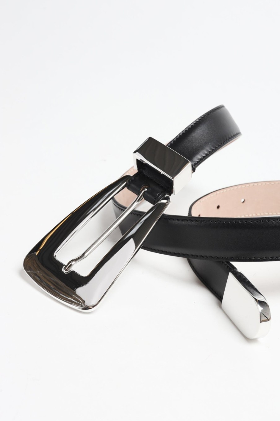 Accessoires Khaite | Ceinture Lucca En Noir/Argent