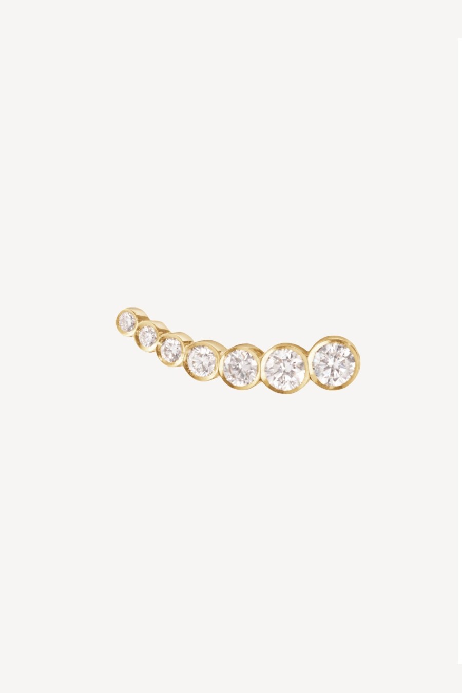 Bijoux Sophie Bille Brahe | Boucle D'Oreille Petite Croissant Gauche En Or Jaune