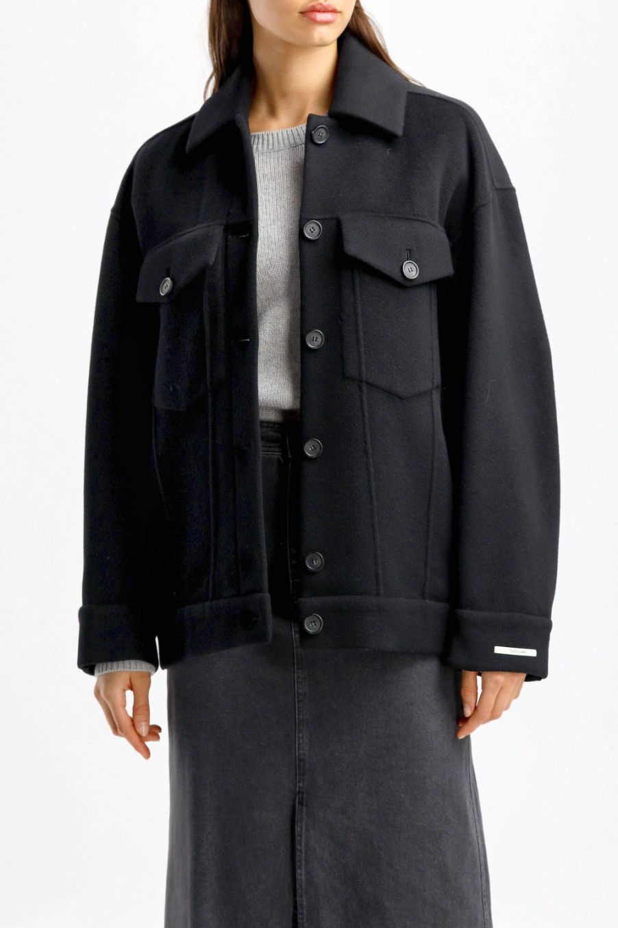 Vetements Sportmax | Veste-Chemise Laccio En Noir