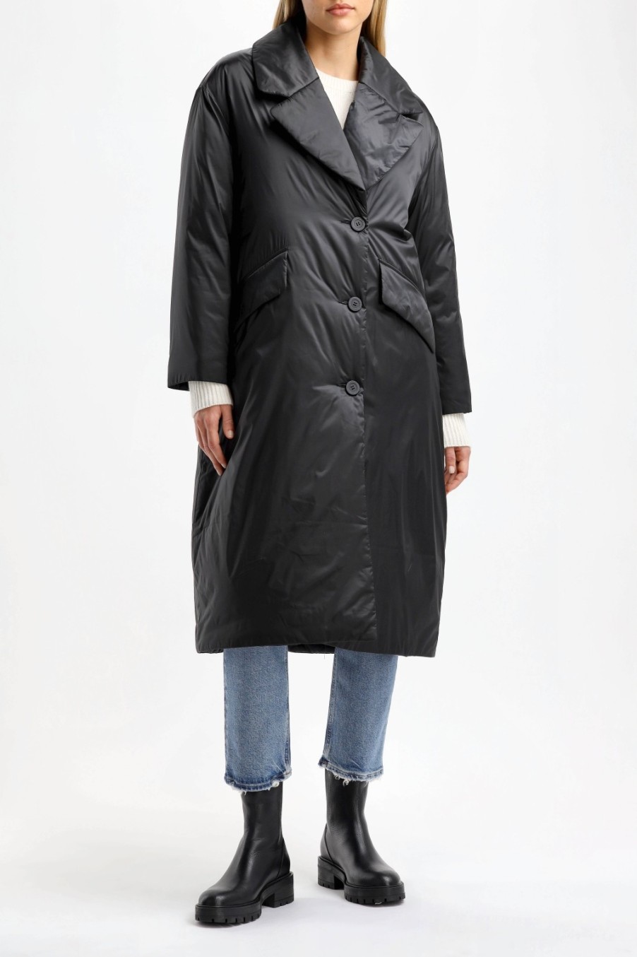 Vetements Ahirain | Manteau Techno Rain En Noir
