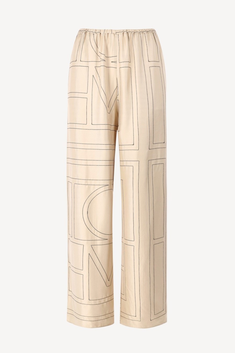 Vetements Toteme | Pantalon Monogram Pj En Ivoire