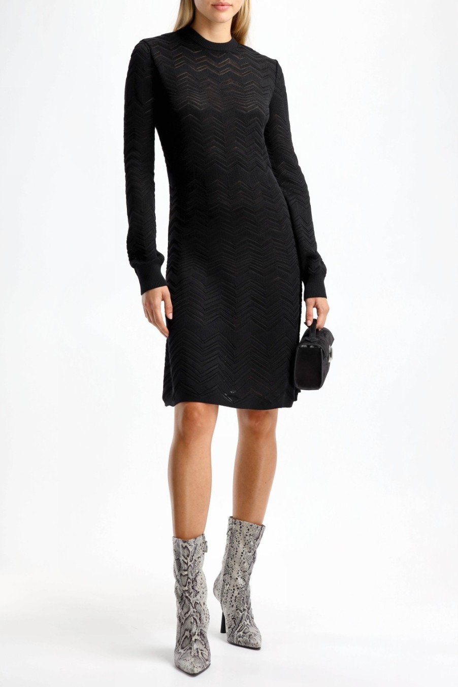 Vetements Missoni | Robe A Manches Longues En Black Beauty