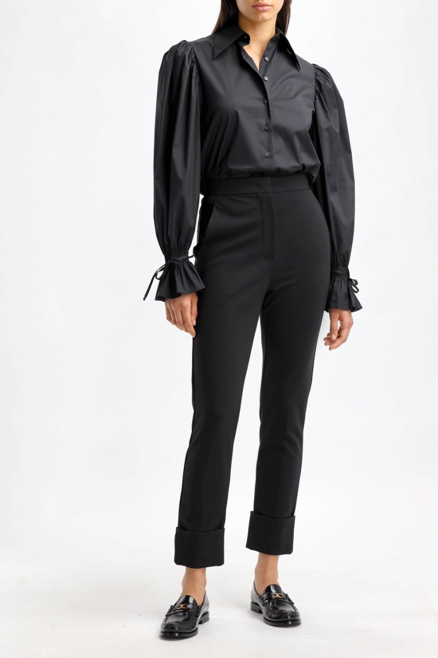 Vetements Max Mara | Pantalon Sevres En Noir