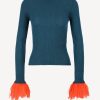 Vetements La Double J | Pull Feathers A Petrolio