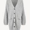 Vetements Allude | Cardigan Midi En Gris Clair