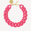 Bijoux Vanessa Baroni | Chaine Big Flat Chain En Rose