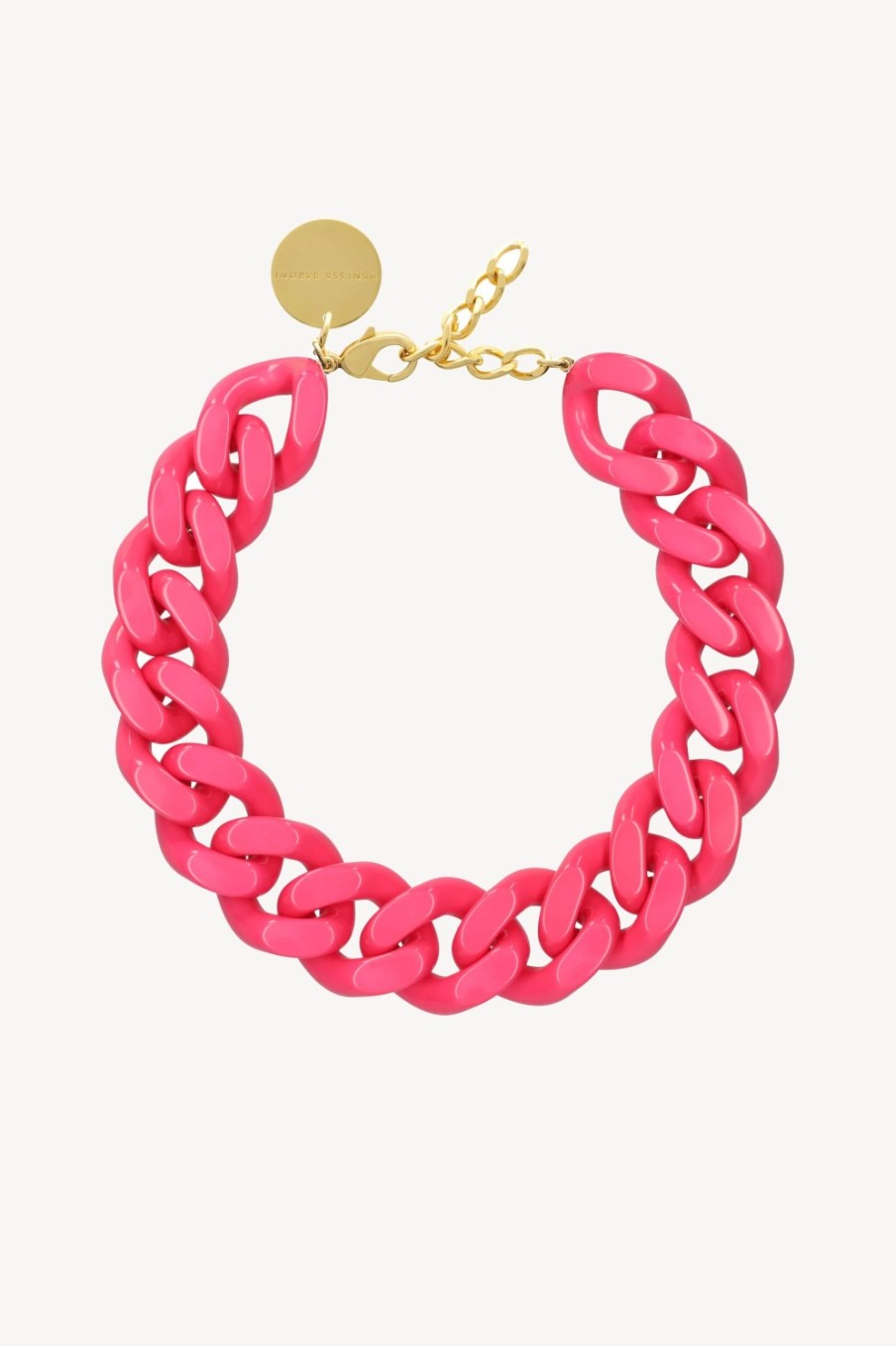 Bijoux Vanessa Baroni | Chaine Big Flat Chain En Rose