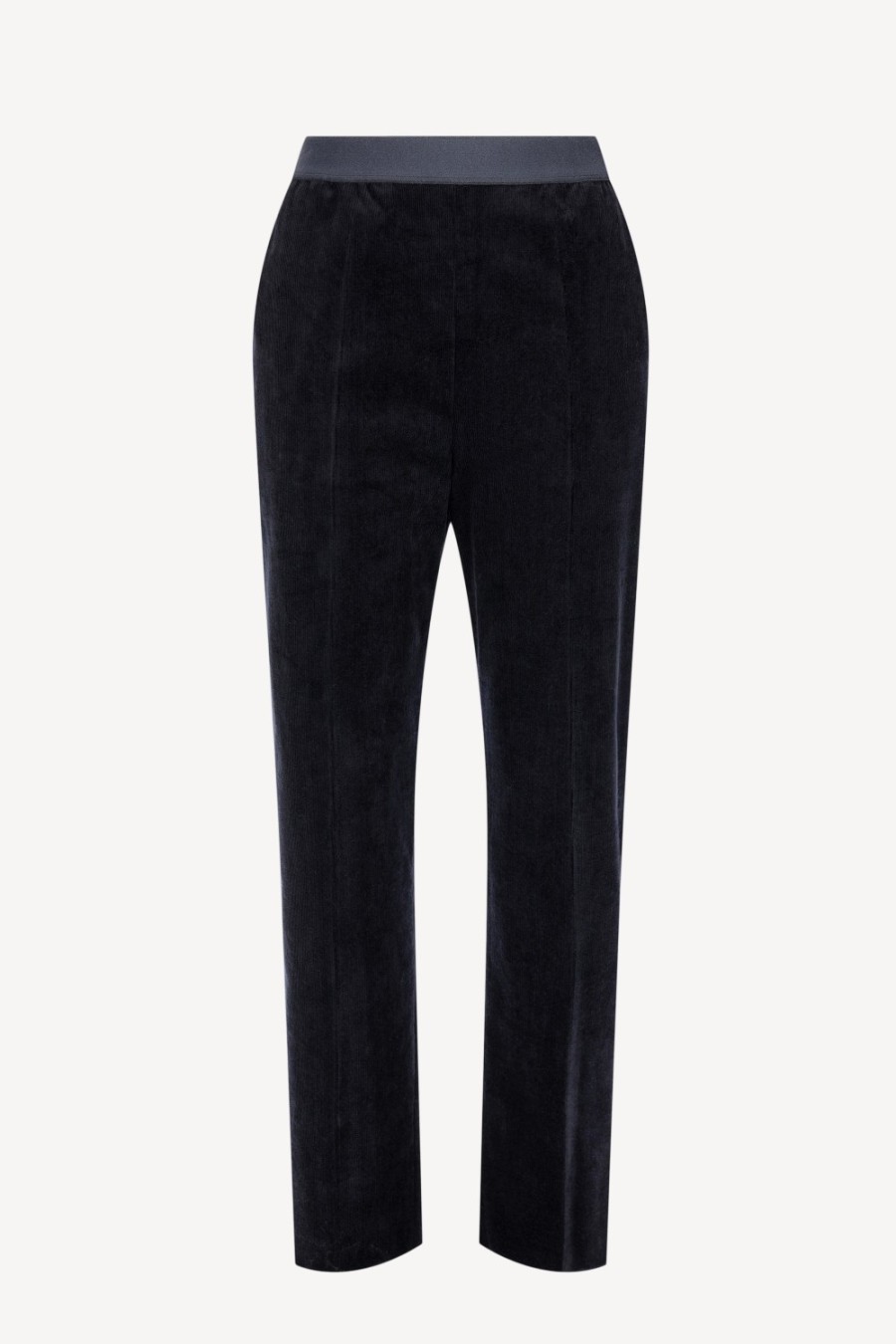 Vetements Agnona | Pantalon En Velours Cotele Fluid In Night