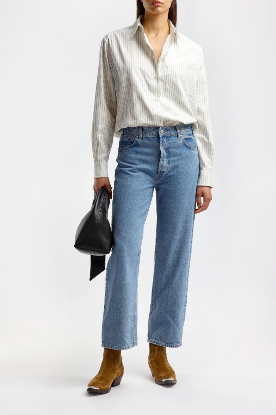 Vetements Anine Bing | Blouse Braxton Monogram En Ivoire