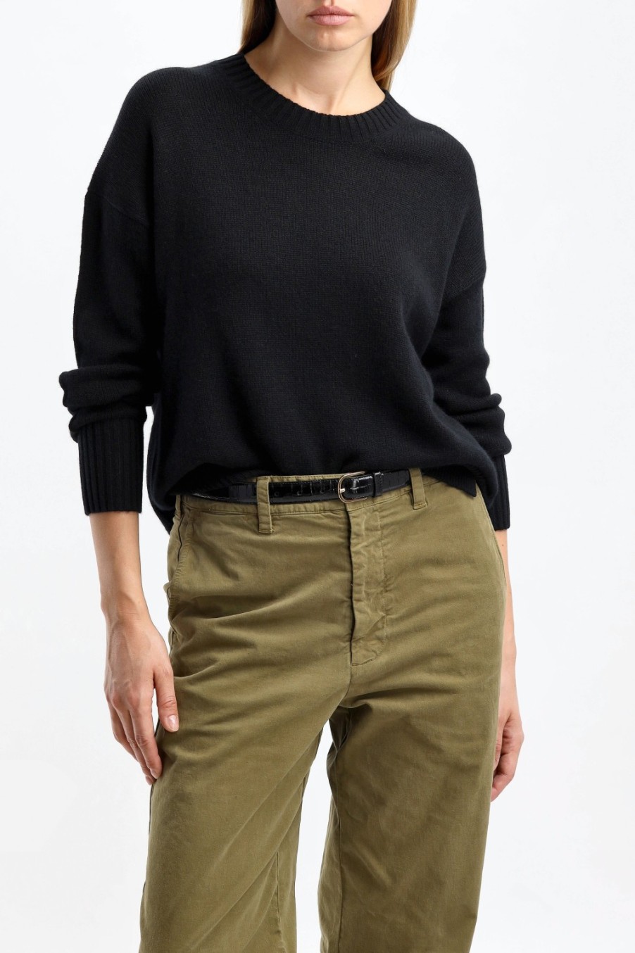 Vetements Allude | Pull Ras Du Cou En Noir