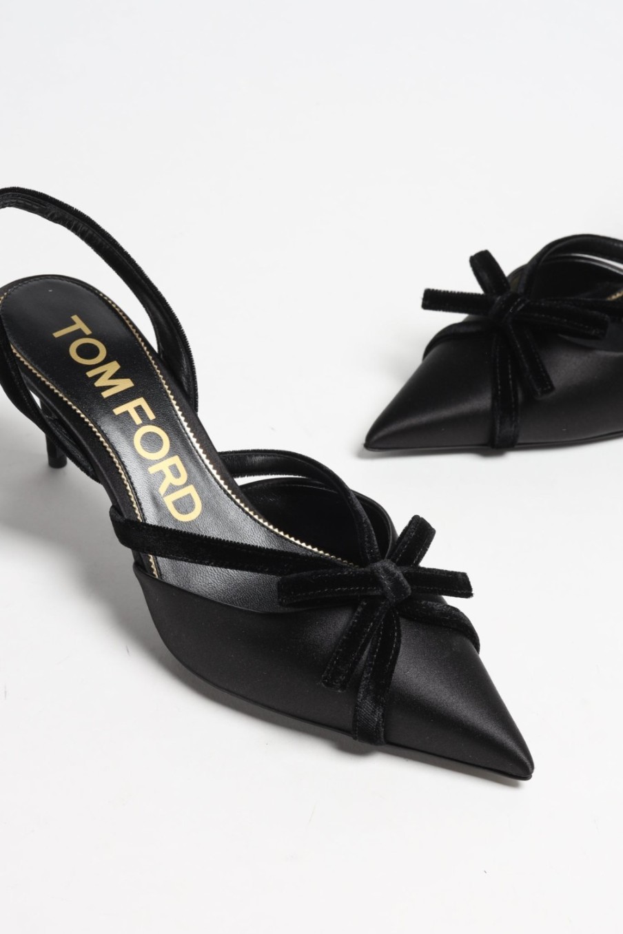 Chaussures Tom Ford | Escarpins A Bride Arriere En Noir