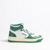 Chaussures Autry | Baskets Bicolor Up Mid En Blanc/Vert