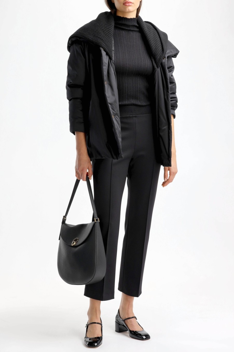 Vetements Agnona | Pantalon Comfort Jersey Noir
