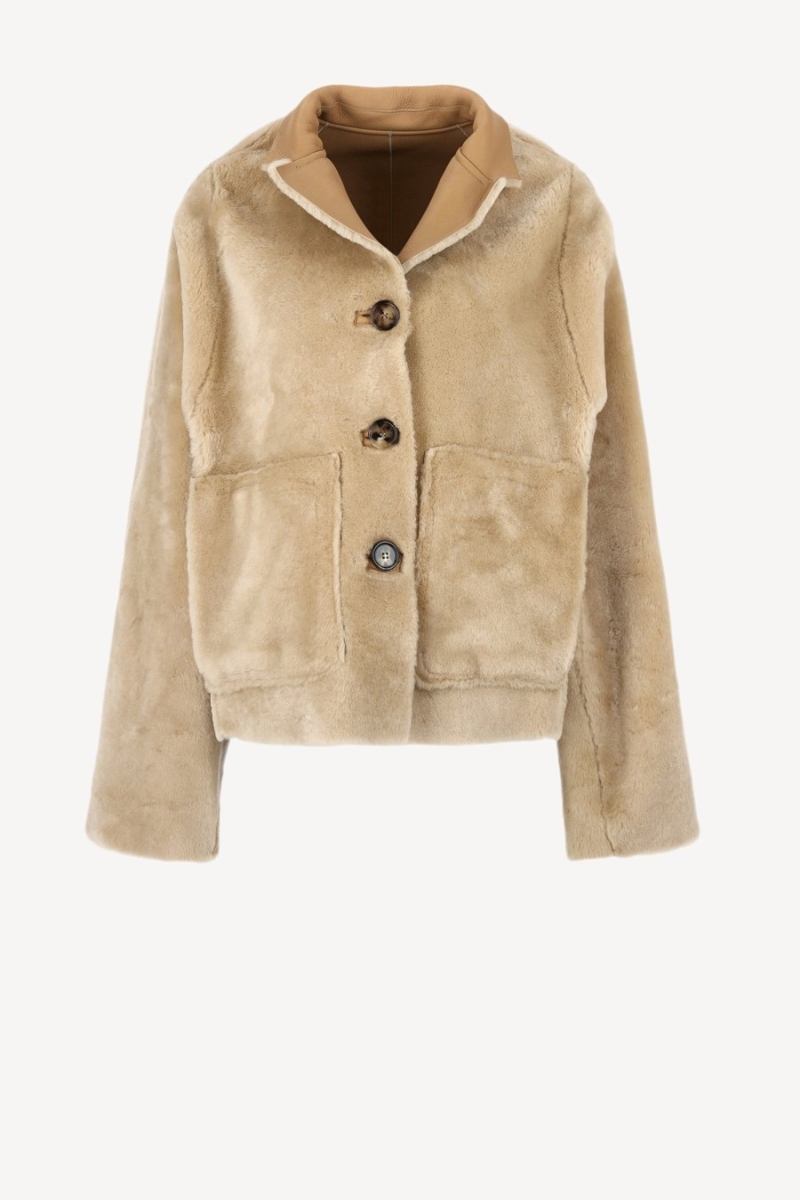 Vetements Marni | Veste Reversible En Shearling Wheat