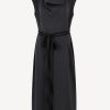 Vetements Toteme | Robe Noire A Col Plie