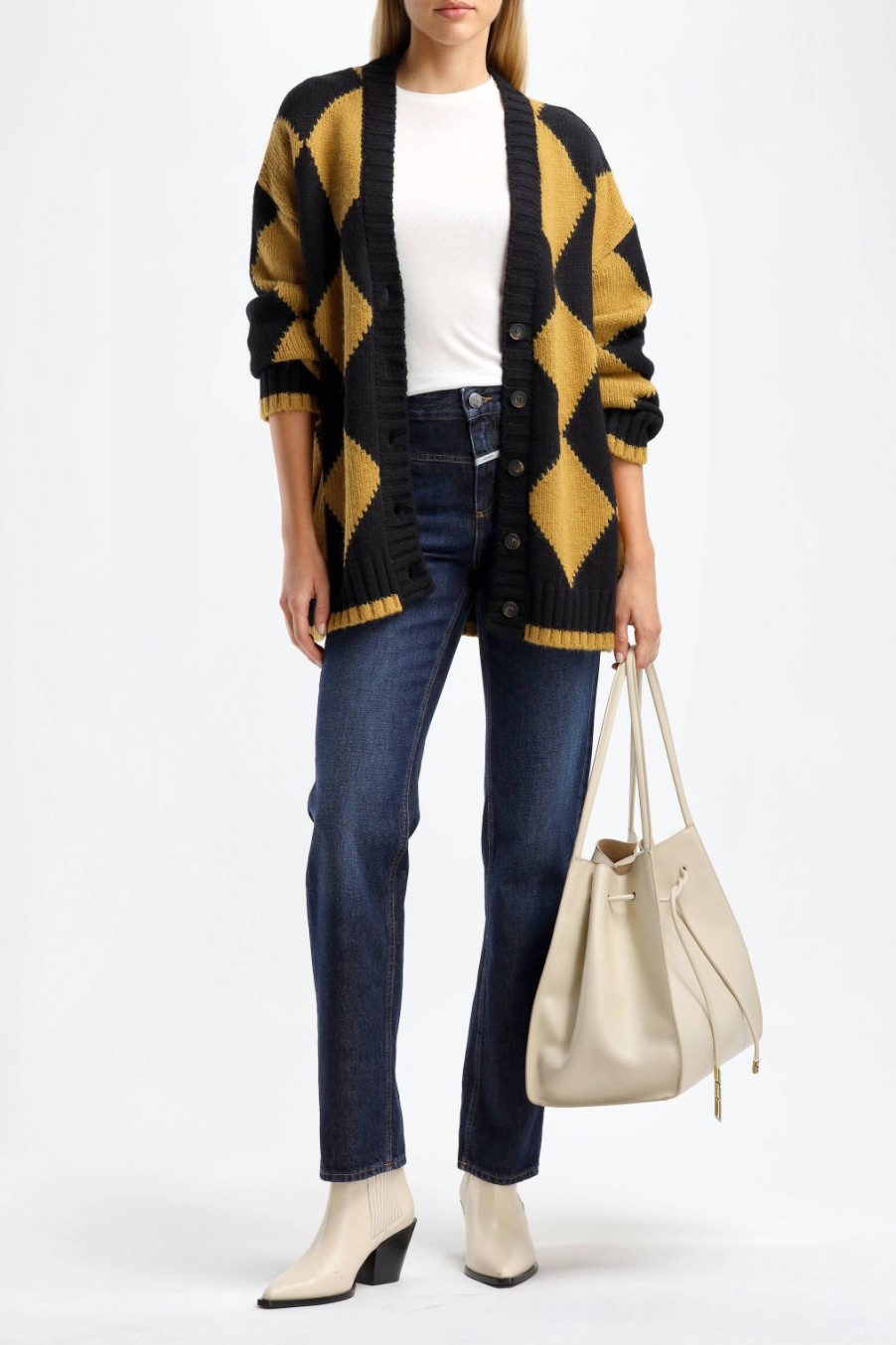 Vetements La Double J | Cardigan En Noir/Senape