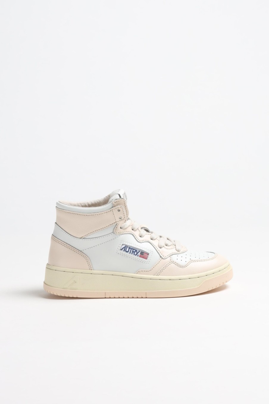 Chaussures Autry | Baskets Bicolor Up Mid En Blanc/Givre