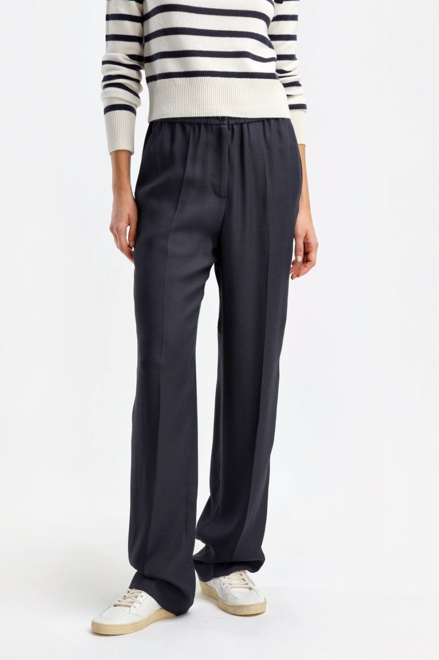 Vetements Joseph | Pantalon Tahiti En Bleu Marine