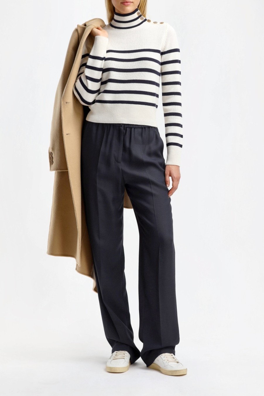 Vetements Joseph | Pantalon Tahiti En Bleu Marine