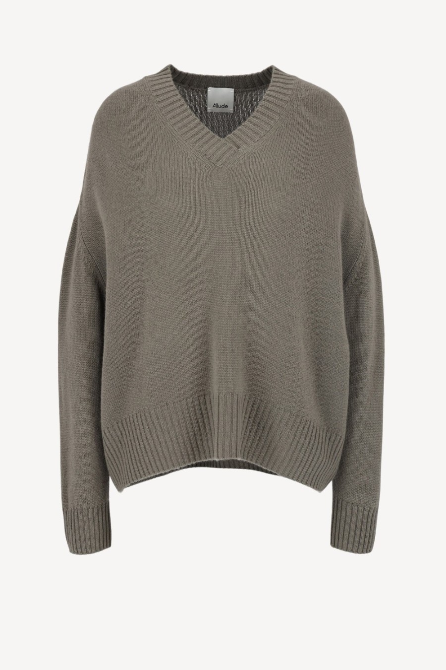 Vetements Allude | Pull A Col En V Taupe