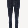 Vetements Nili Lotan | Pantalon En Velours Cotele Jenna Dans Dark Navy
