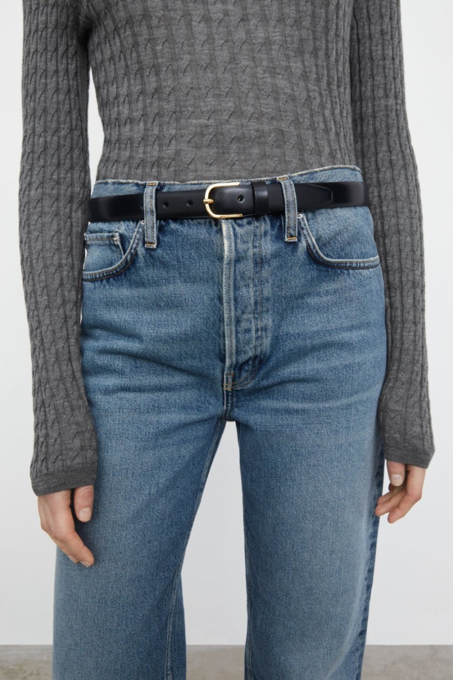 Accessoires Toteme | Ceinture Slim Trouser En Noir
