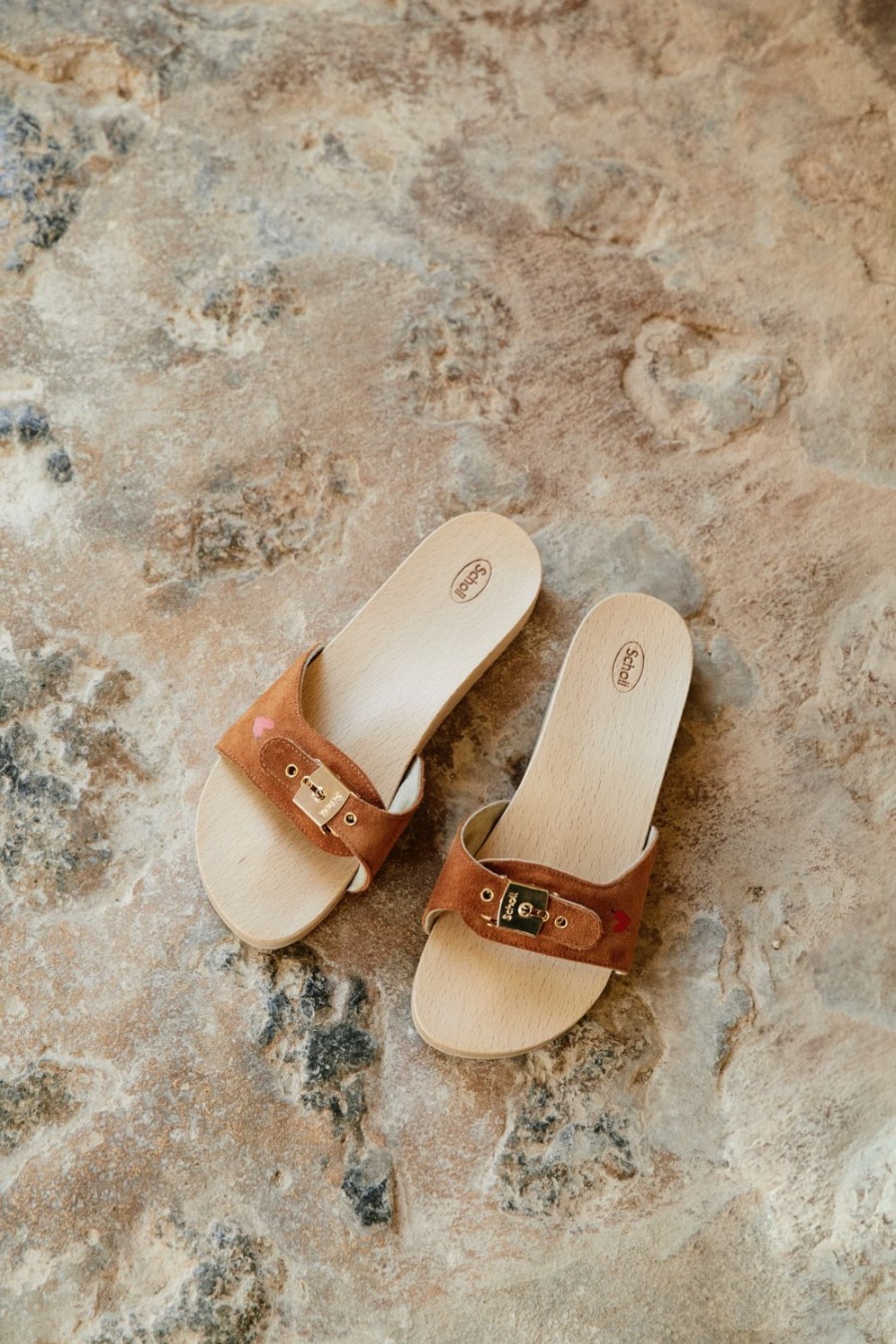 Chaussures Scholl x Anita Hass | Sandale Pescura Flat En Cognac