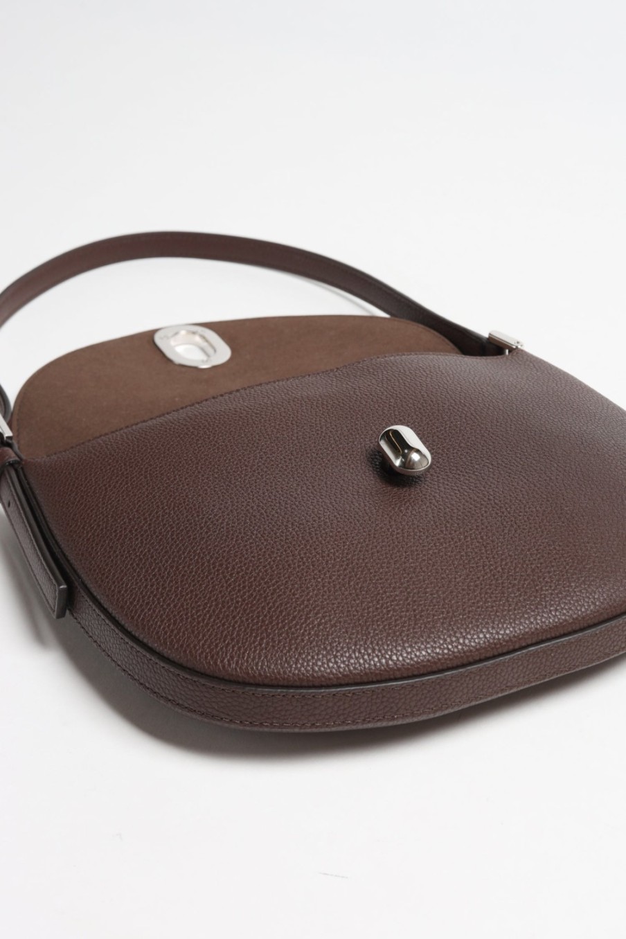 Sacs Savette | Sac Tondo Hobo Small A Coffee Grained