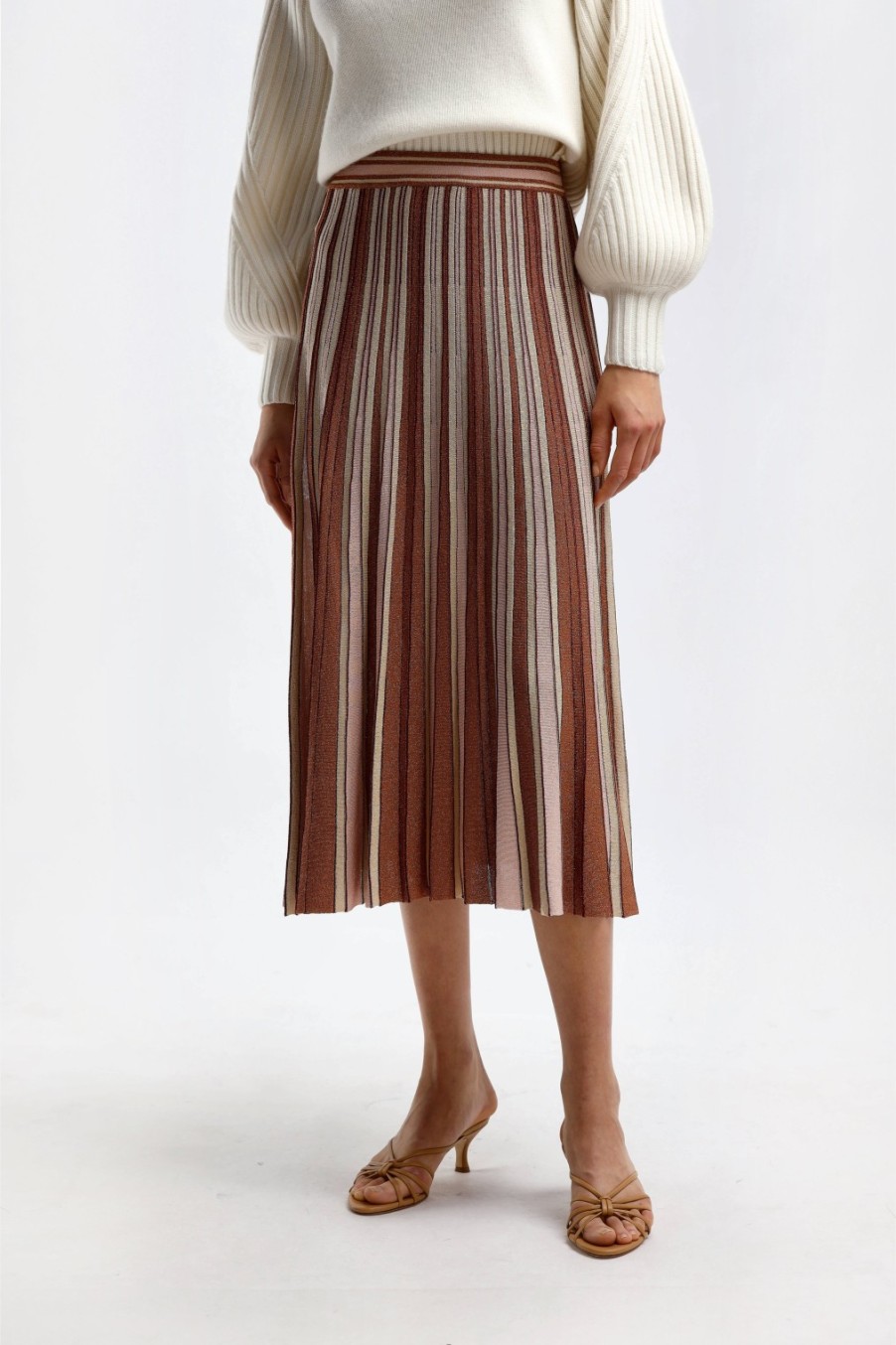 Vetements Zimmermann | Jupe Luminosity Stripe Dans Multi