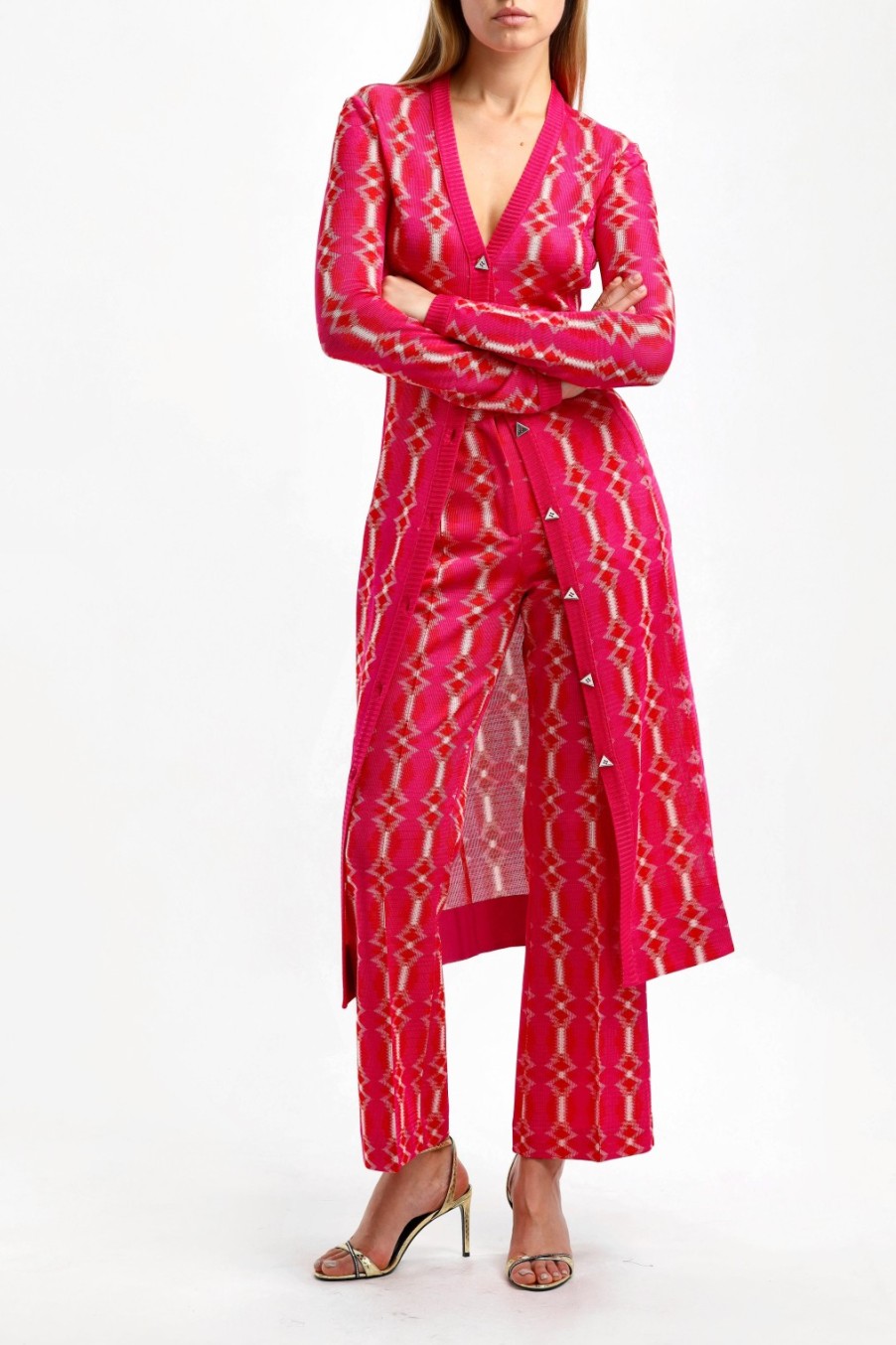 Vetements Missoni | Cardigan En Magenta/Rouge