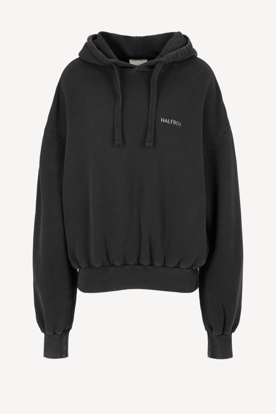 Vetements Halfboy | Hoodie Fleece Crop En Noir