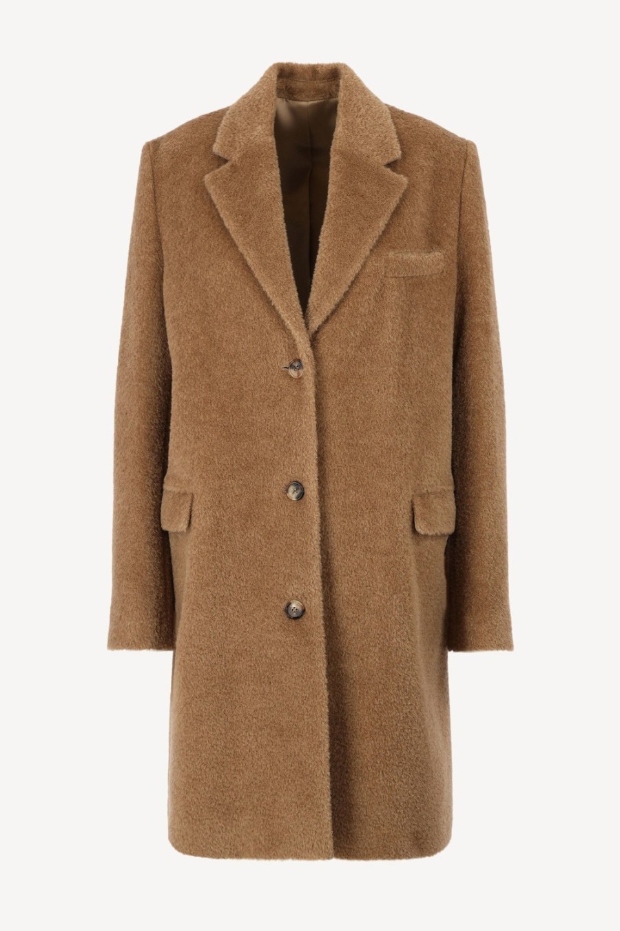 Vetements Toteme | Manteau Wool-Teddy En Chestnut