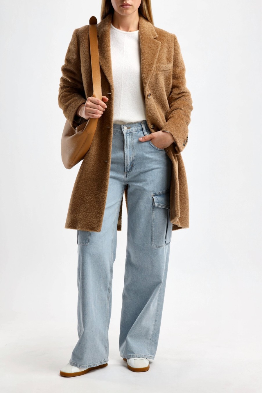 Vetements Toteme | Manteau Wool-Teddy En Chestnut