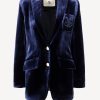 Vetements DMN | Blazer En Velours Armanda En Marine