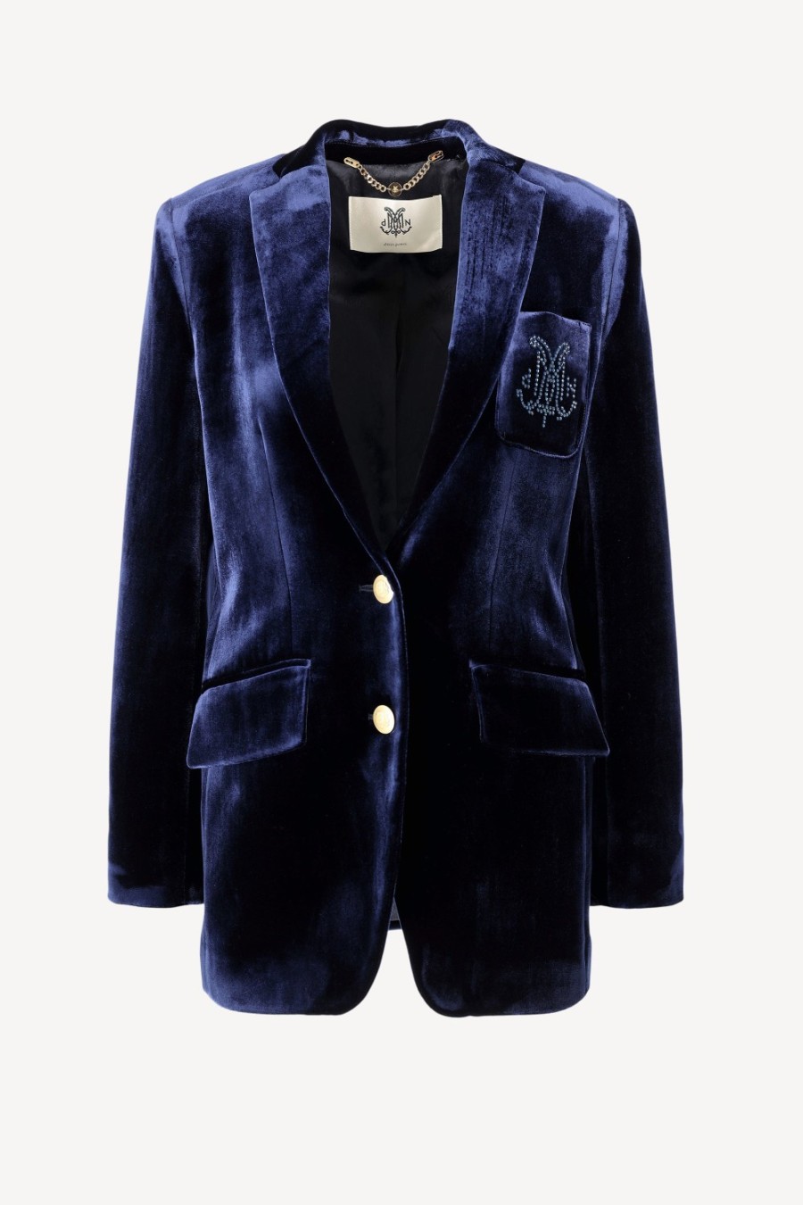 Vetements DMN | Blazer En Velours Armanda En Marine
