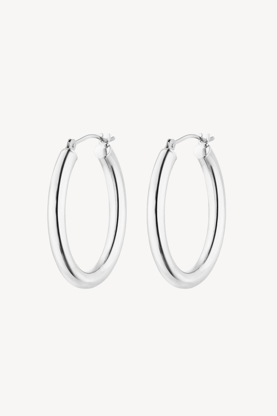 Bijoux Nina Kastens Jewelry | Hoops Essential En Or Blanc