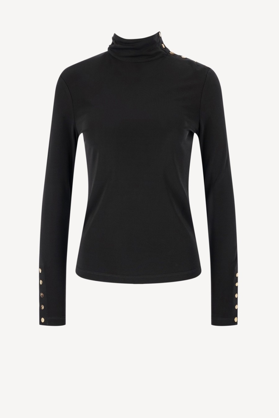 Vetements Tory Burch | Pull-Over Jersey Button En Noir