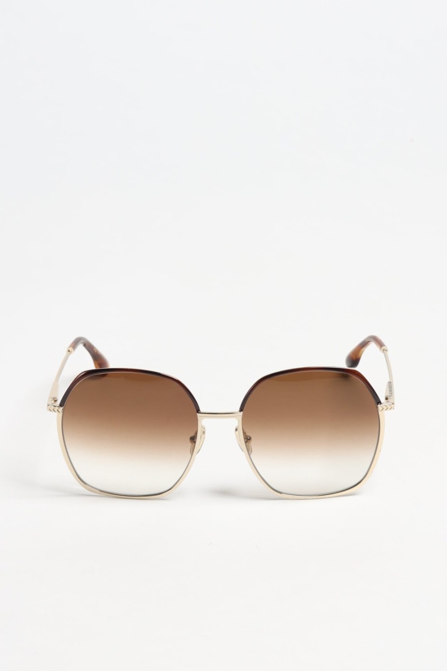 Accessoires Victoria Beckham | Lunettes De Soleil Vb206S En Or/Marron