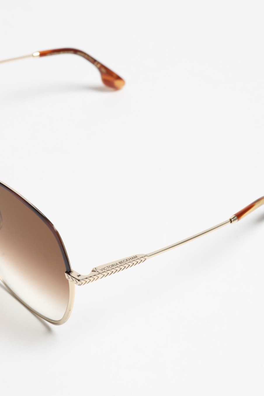 Accessoires Victoria Beckham | Lunettes De Soleil Vb206S En Or/Marron