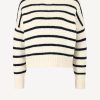 Vetements Frame | Pull Crop Crew En Bleu Marine