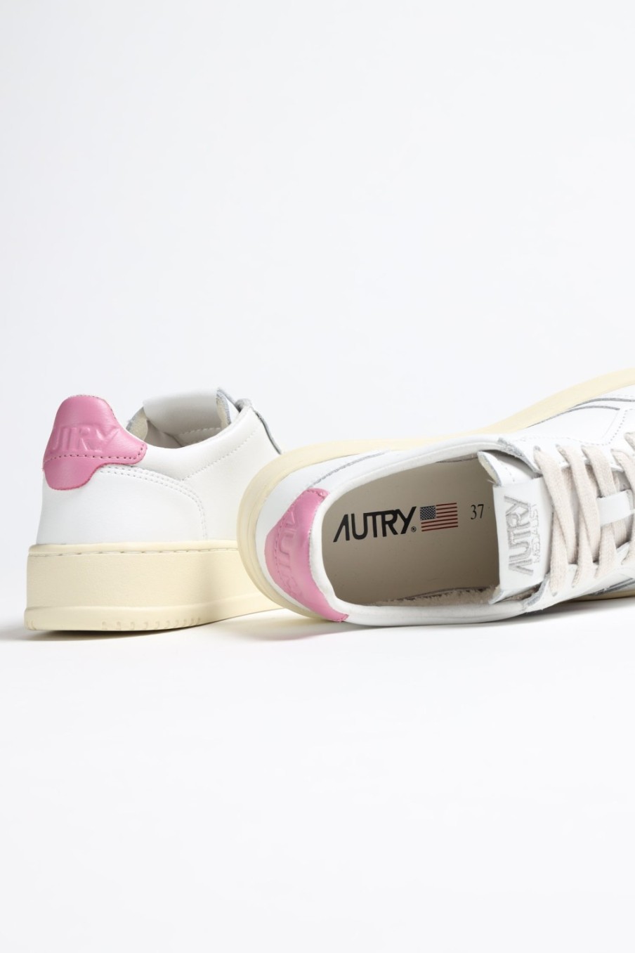 Chaussures Autry | Baskets 01 Low En Blanc/Mauve