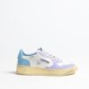 Chaussures Autry | Baskets Super Vintage En Blanc/Lavande/Azur