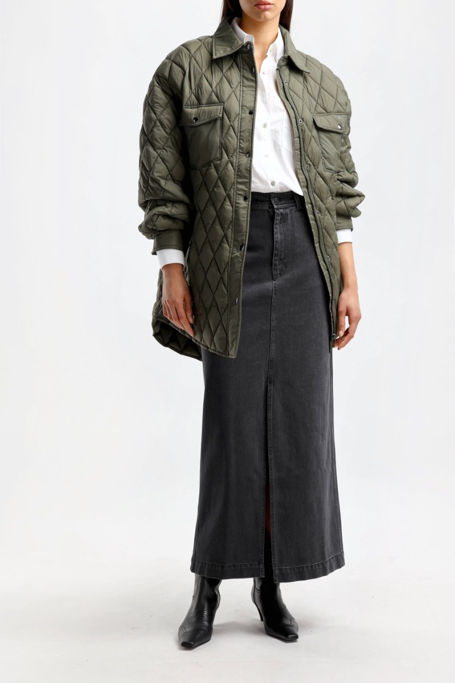 Vetements H2O Fagerholt | Jupe En Jean Classic En Noir Delave
