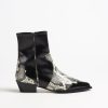 Chaussures aeyde | Boots Hester Snake En Noir/Creme