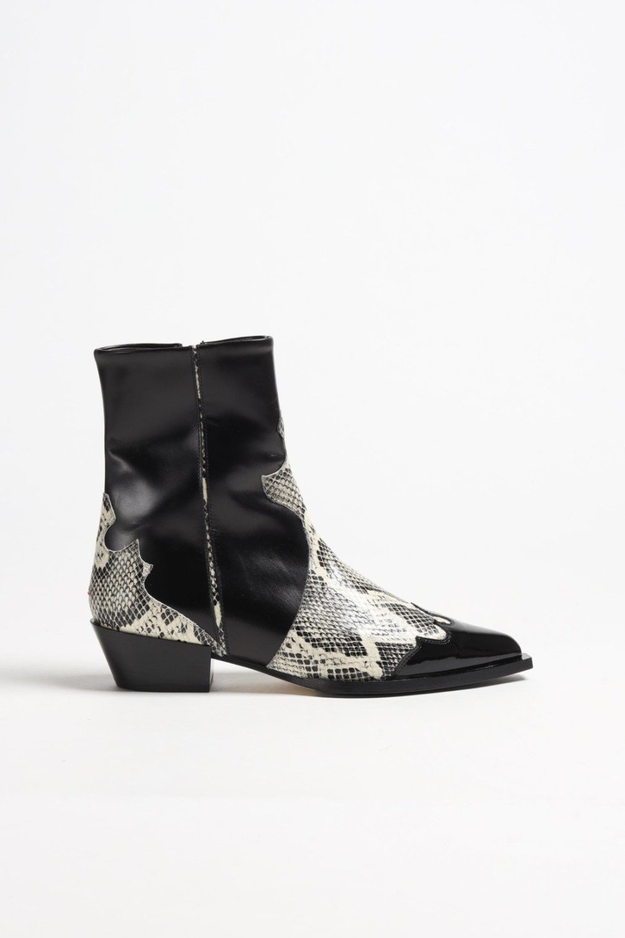 Chaussures aeyde | Boots Hester Snake En Noir/Creme