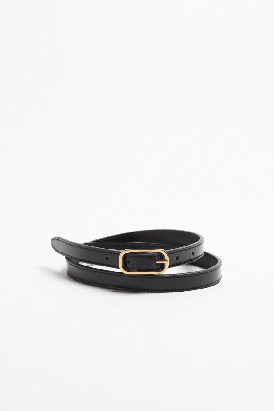 Accessoires Toteme | Ceinture Slim Ovale En Noir